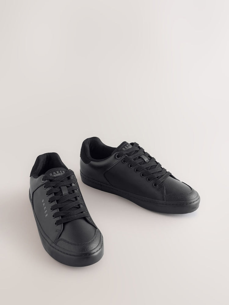 Baker by Ted Baker Black Back to School Branded Smart Trainers