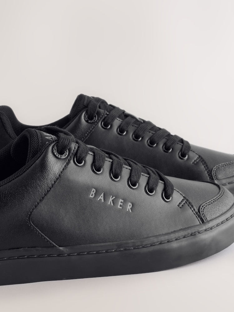 Baker by Ted Baker Black Back to School Branded Smart Trainers