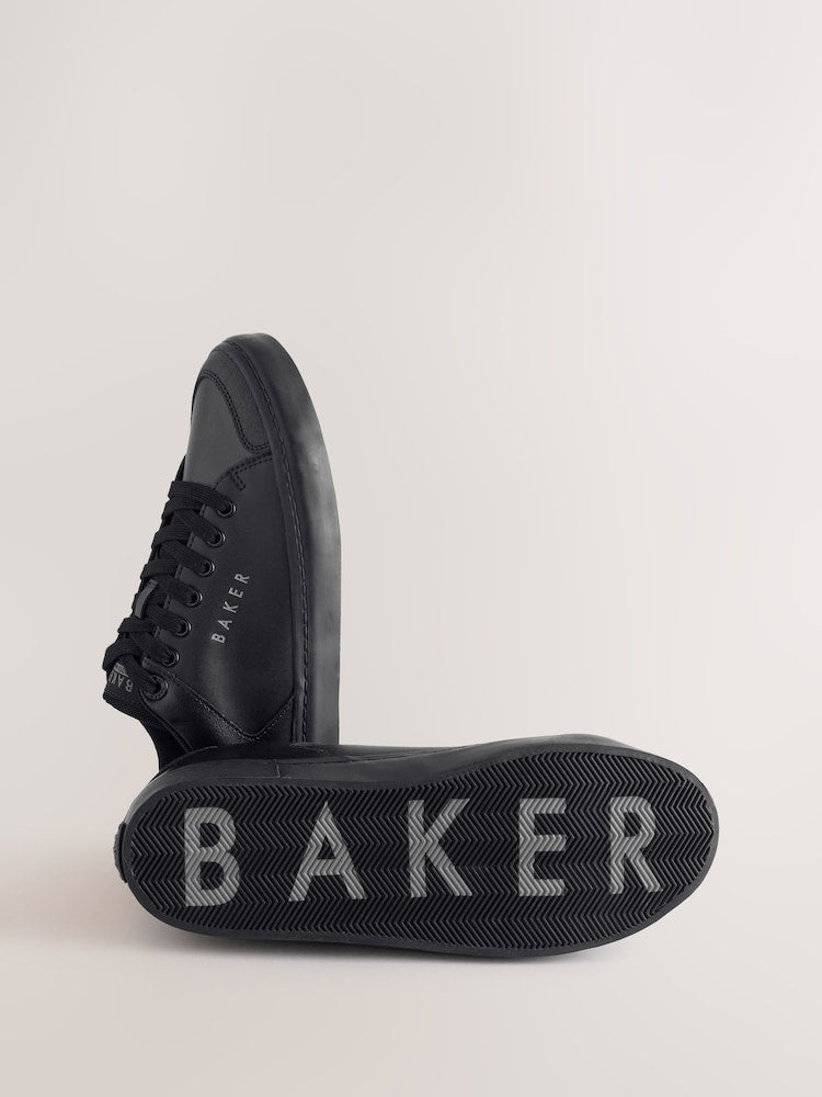 Baker by Ted Baker Black Back to School Branded Smart Trainers
