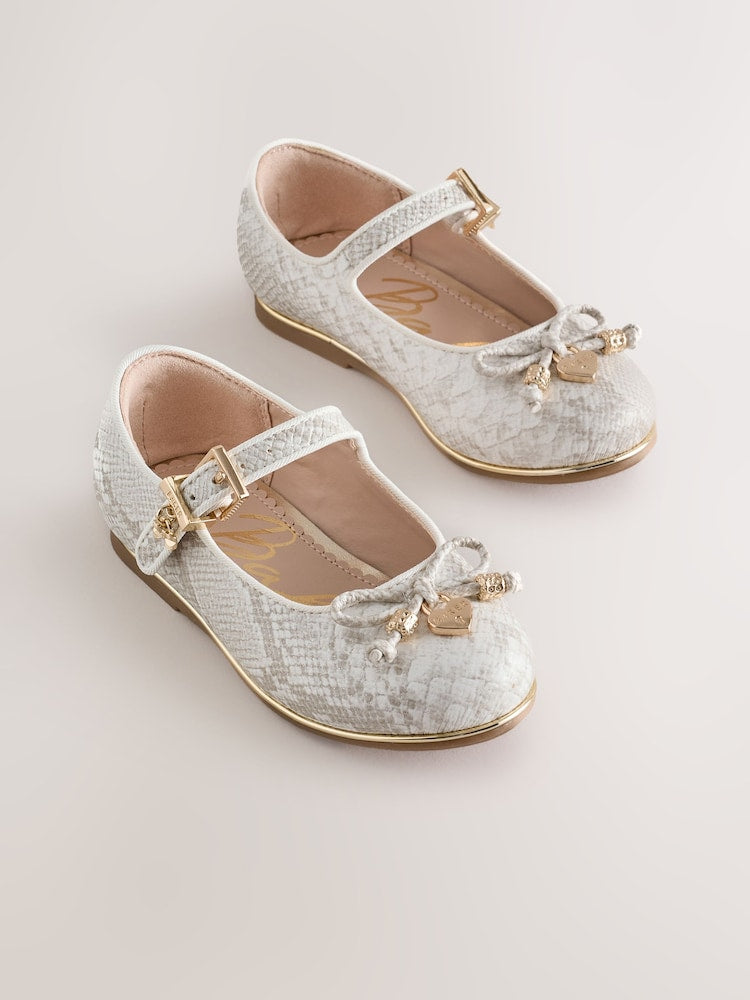 Baker by Ted Baker Snake Mary Jane Bow Occasion Shoes