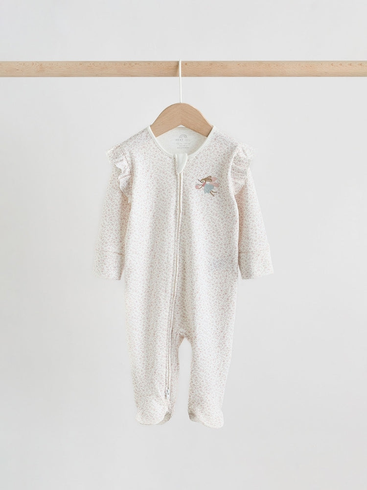 Pink Baby Sleepsuits 3 Pack