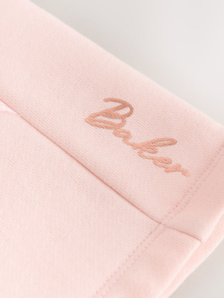 Baker by Ted Baker Pink Lace Trim Sweat Top & Joggers Set 2 Piece