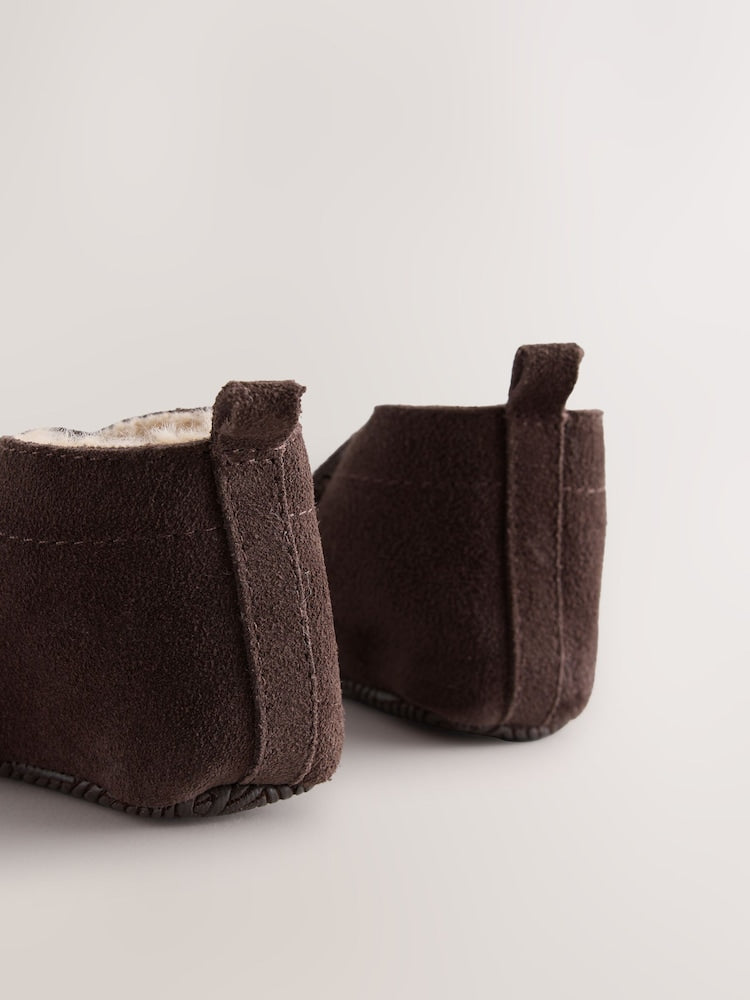 Baker by Ted Baker Chocolate Brown Slipper Boots Padders