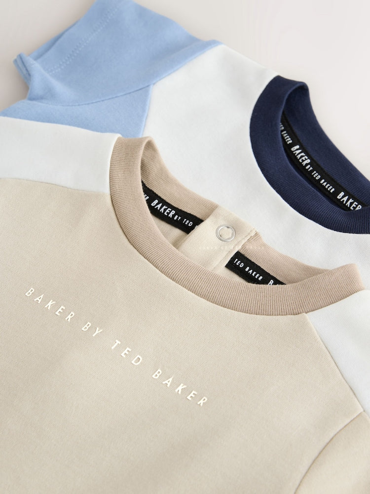 Baker by Ted Baker 2 Pack Colourblock Rompers