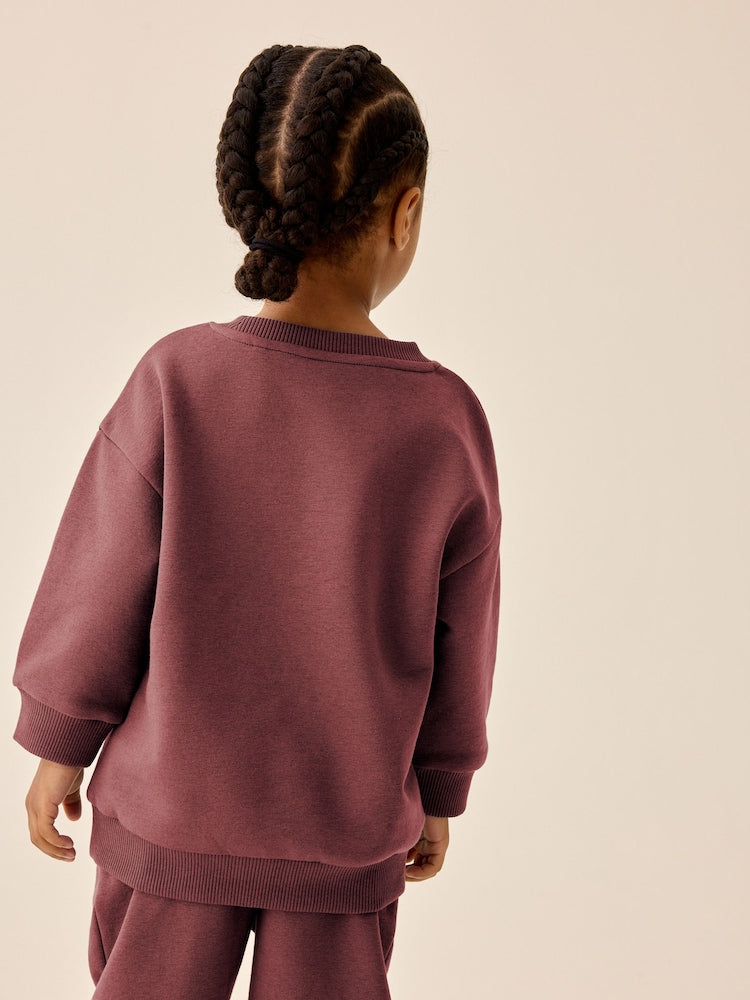 Rust Red Smile Logo Sweatshirt And Joggers Set (3mths-7yrs)