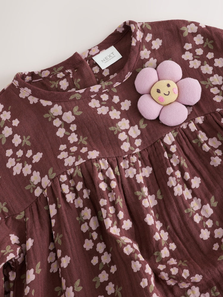 Chocolate Brown Flroal
