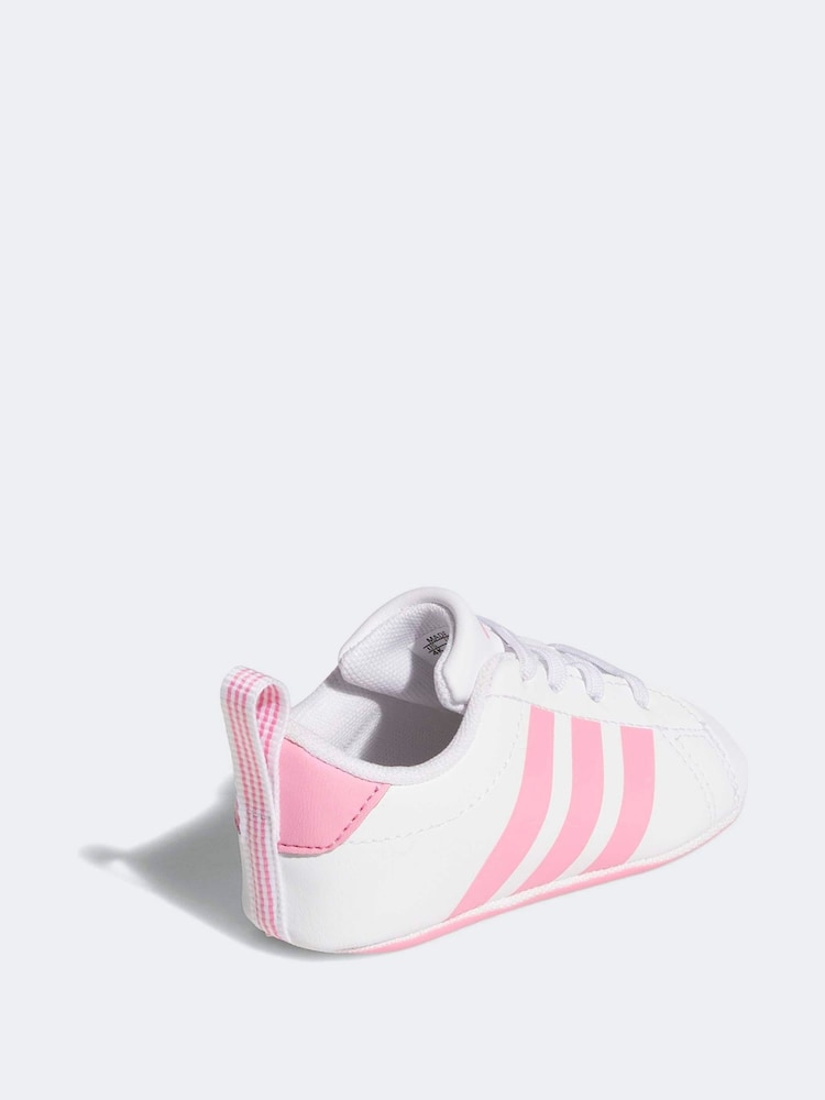 adidas White Grand Court Crib Trainers