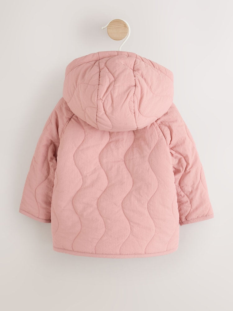 Pink Quilted Puffer Baby Jacket (0mths-2yrs)