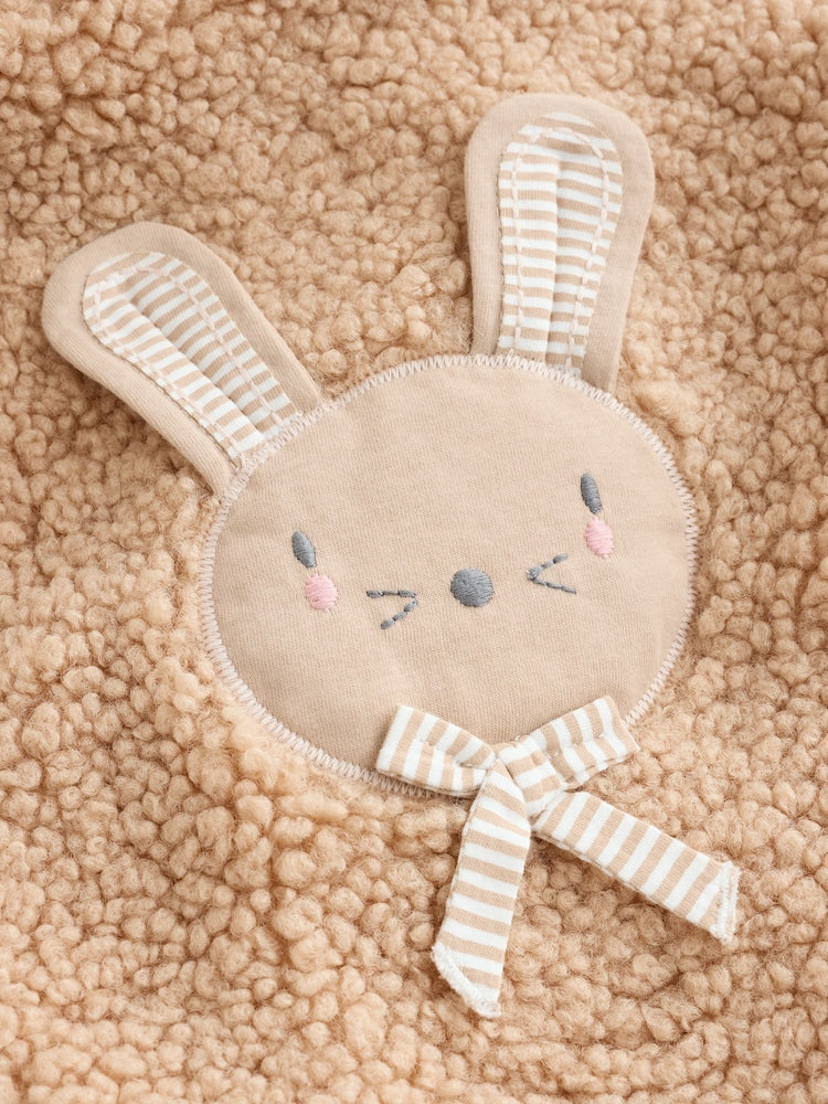Neutral Borg Bunny Embroidered Back Popper Through
