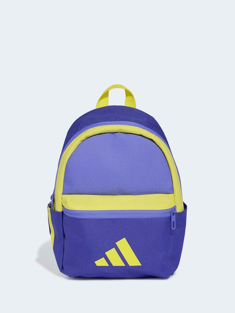 adidas Purple/Yellow 3 Bar Kids Backpack - Size One