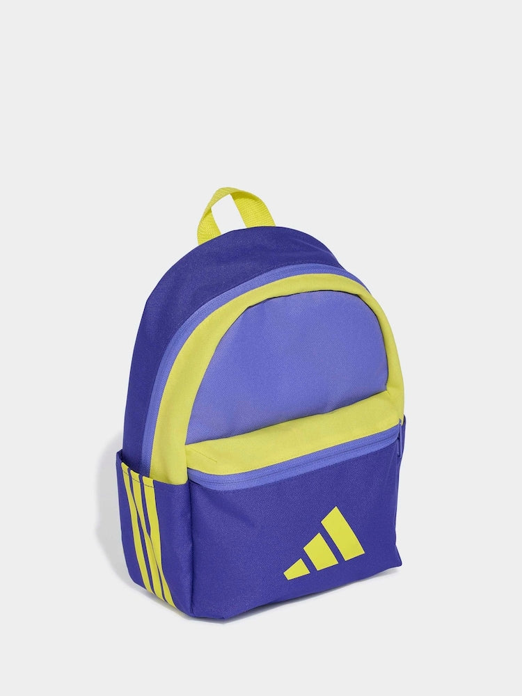 adidas Purple/Yellow 3 Bar Kids Backpack - Size One