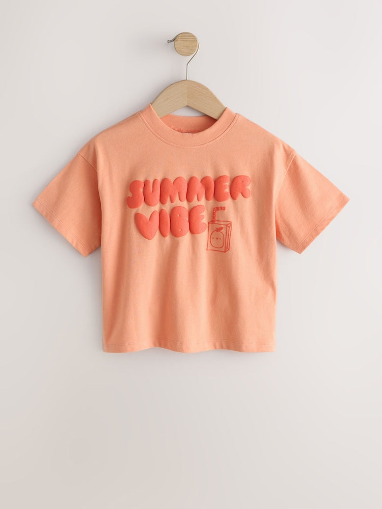 Orange Summer Short Sleeve T-Shirt (3mths-7yrs)