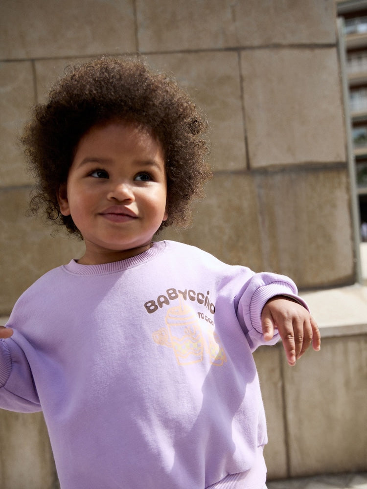 Lilac Babychino Crew Neck Sweatshirt and Barrel