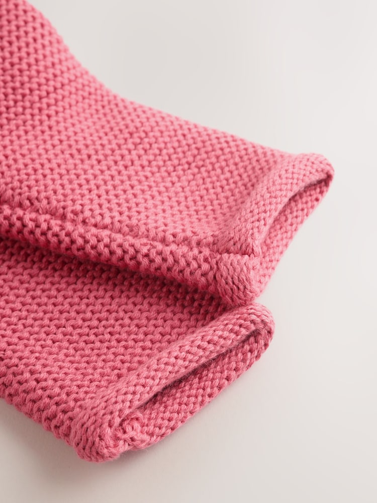 Raspberry Pink Hooded Knitted Baby Cardigan (0mths-2yrs)