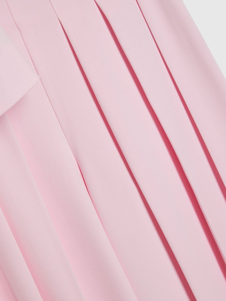 River Island Pink Sleeveless Blazer & Pleated Trousers Set