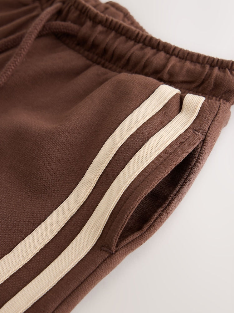 Ecru/Choc Crew Neck Joggers Set (3mths-7yrs)