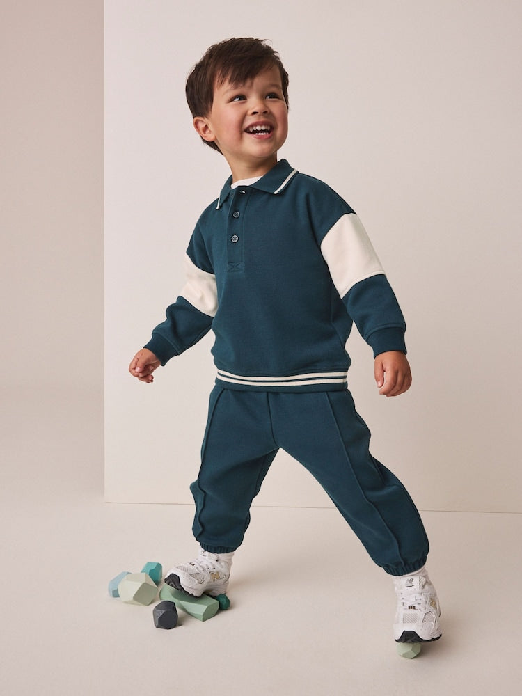 Neutral Polo Joggers Set (3mths-7yrs)