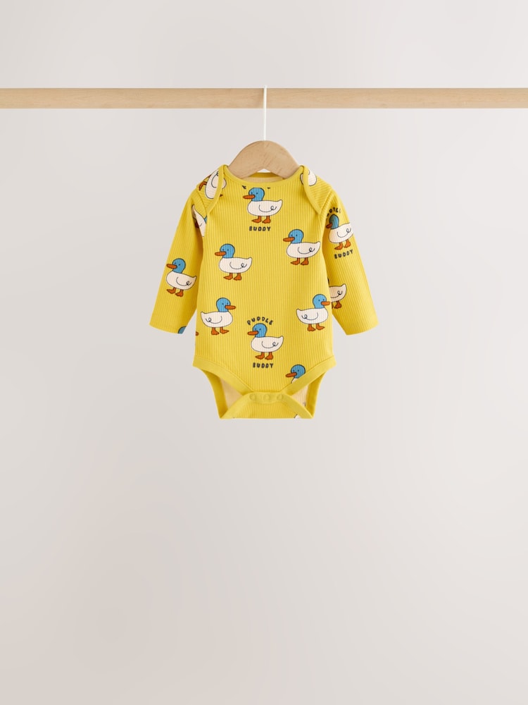 Bright Animal Long Sleeve Bodysuits 5 Pack