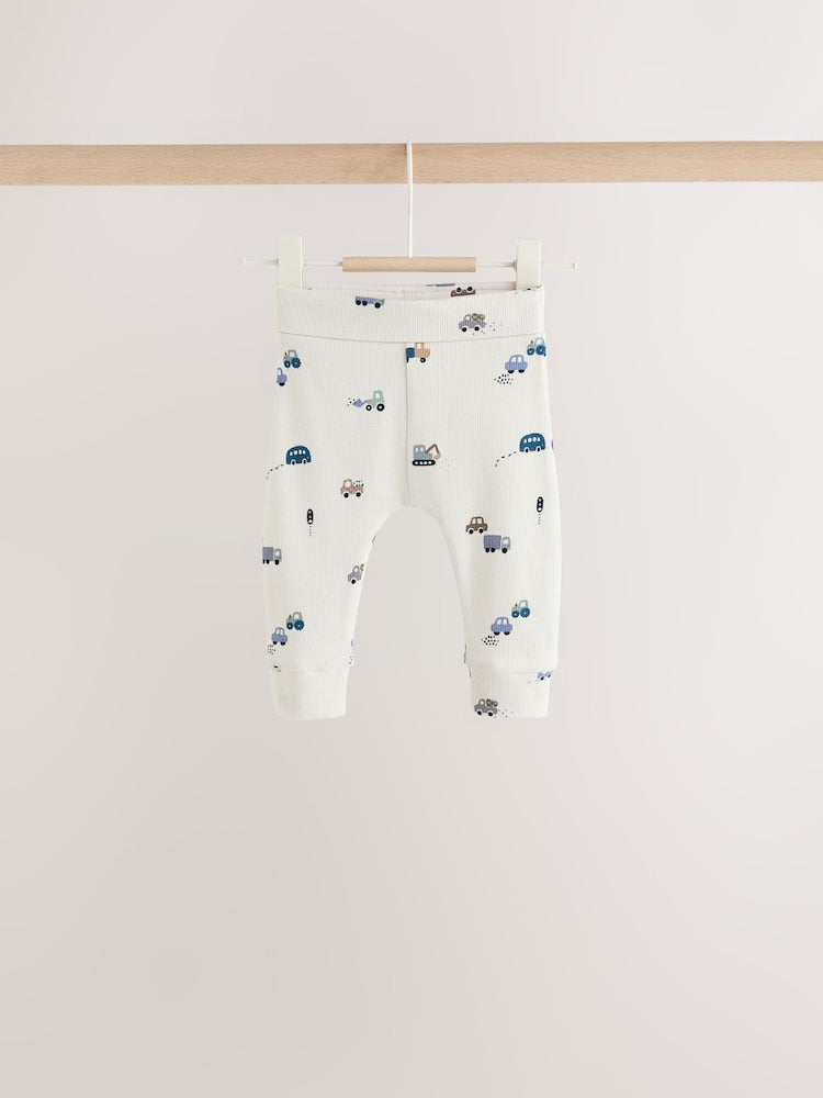 Blue Transport Baby Knitted Cardigan, Bodysuit and Leggings Set (0mths-2yrs)