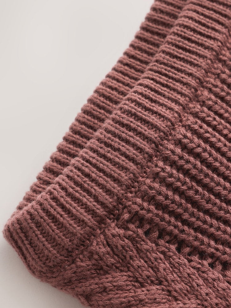Chocolate Brown Baby Cable Knit Jumper and Leggings Set (0mths-2yrs)