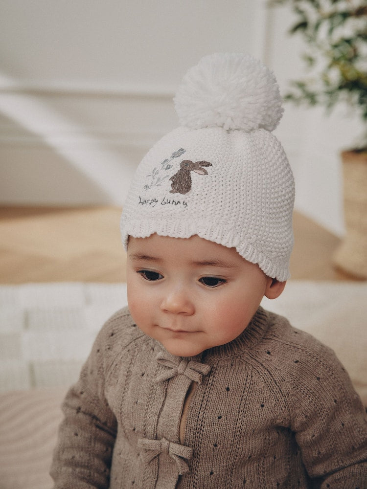 Cream Embroidered Bunny