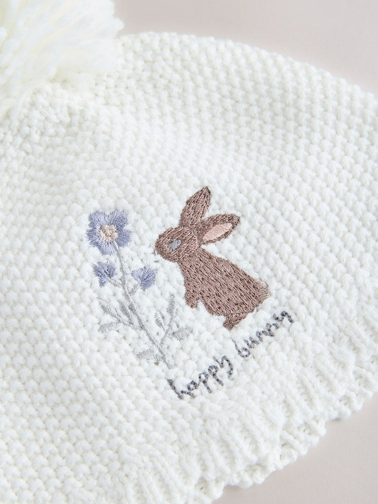 Cream Embroidered Bunny