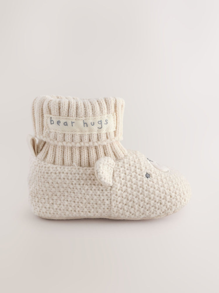 Neutral Bear Baby Sock Top Boot Shoes (0-18mths)