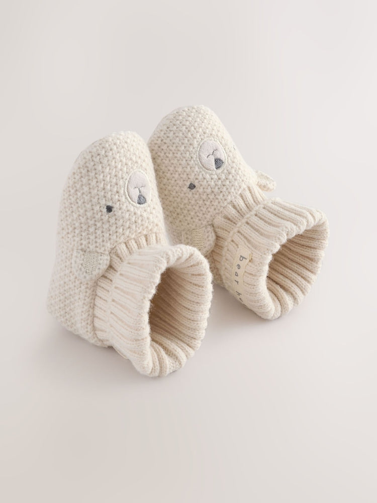 Neutral Bear Baby Sock Top Boot Shoes (0-18mths)