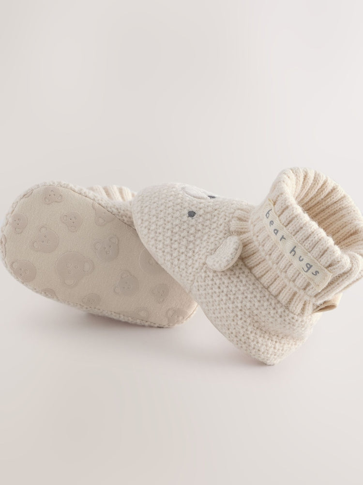 Neutral Bear Baby Sock Top Boot Shoes (0-18mths)