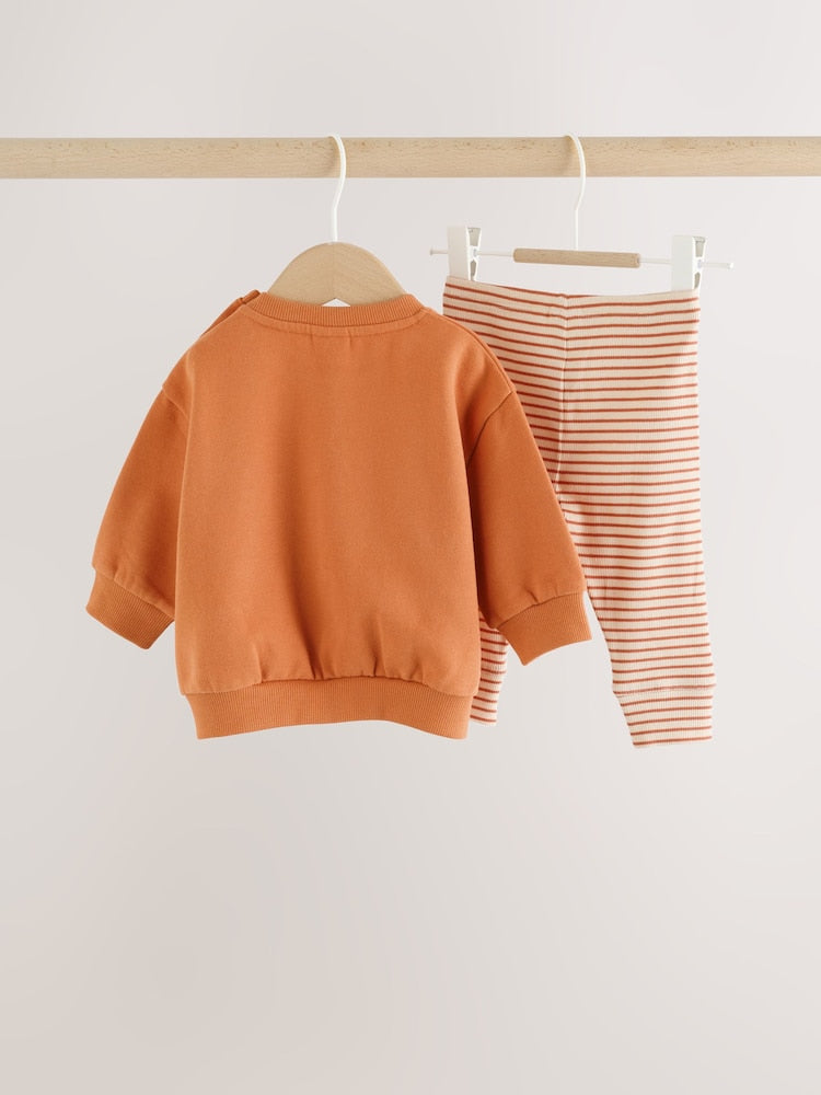 Orange Little Pumpkin Sweat and Legging Baby Set (0mths-2yrs)