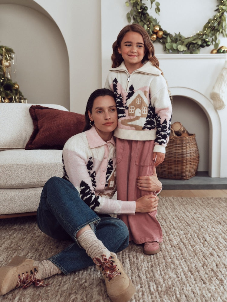 Ecru Gingerbread Christmas Jumper (3-16yrs)