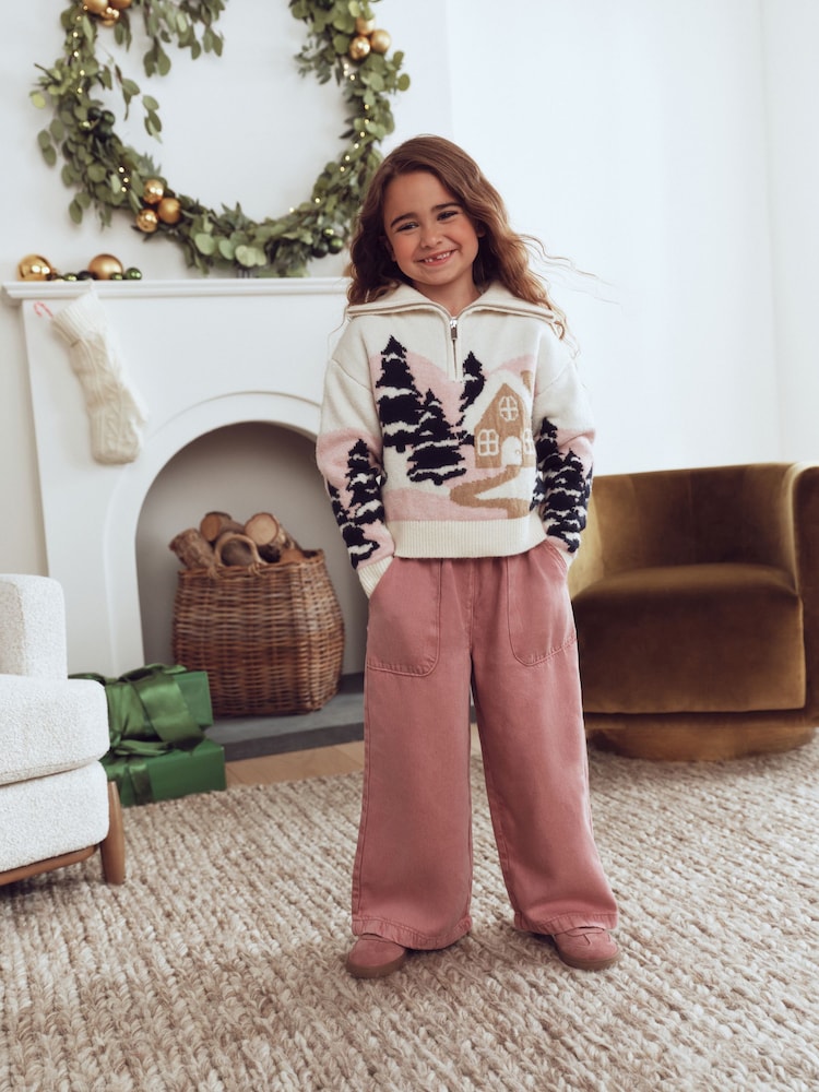 Ecru Gingerbread Christmas Jumper (3-16yrs)