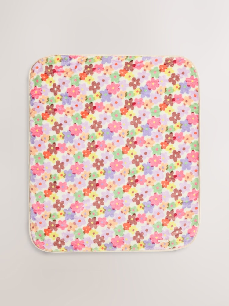 Floral Fleece Baby Blanket - Floral / Up to 1 Month (50-56cm)