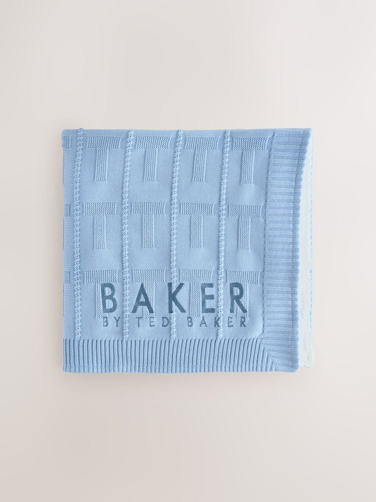 Baker by Ted Baker Blue Knitted Blanket