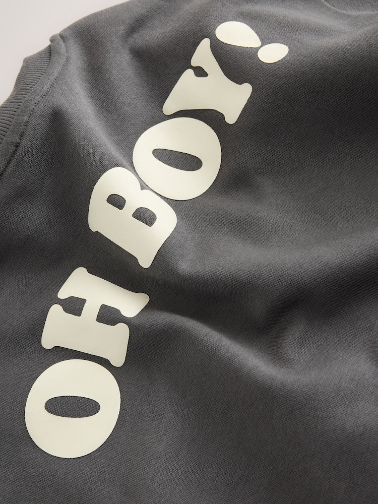 Charcoal Grey Mickey Mouse Crew Neck Sweat Top and Leggings Set (3mths-8yrs)