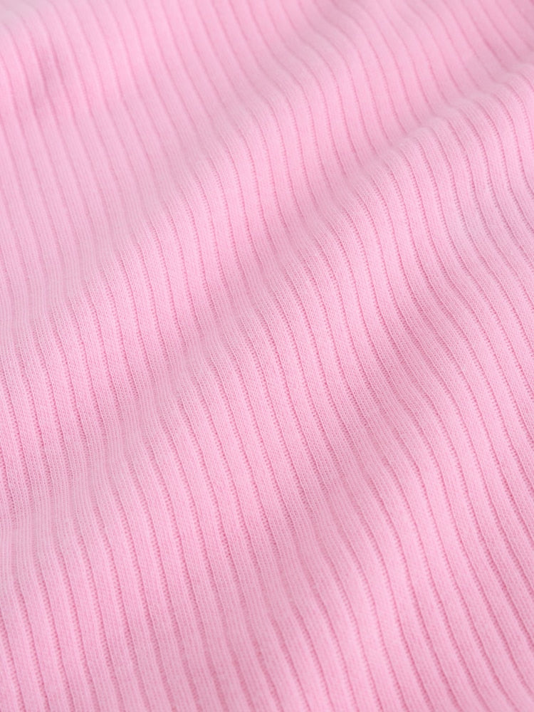 Pink/White Long Sleeve Baby Bodysuits 5 Pack