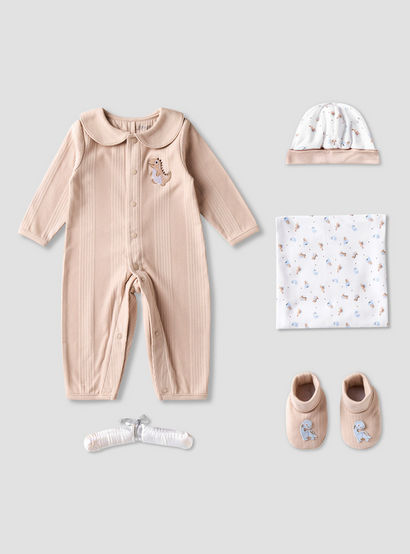 Set of 5 Juniors Clothing Gift Set with Dinosaur Print-baby-boys-clothing-setsandcoords-image-2