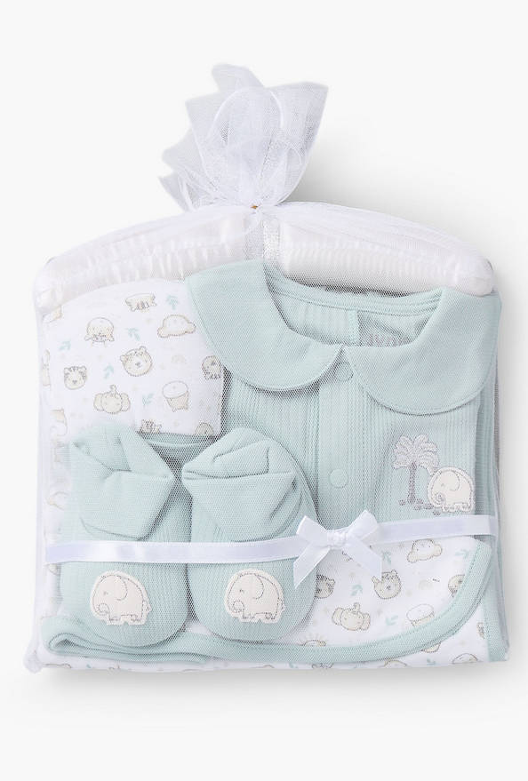 Set of 5 Juniors Clothing Gift Set with Elephant Print