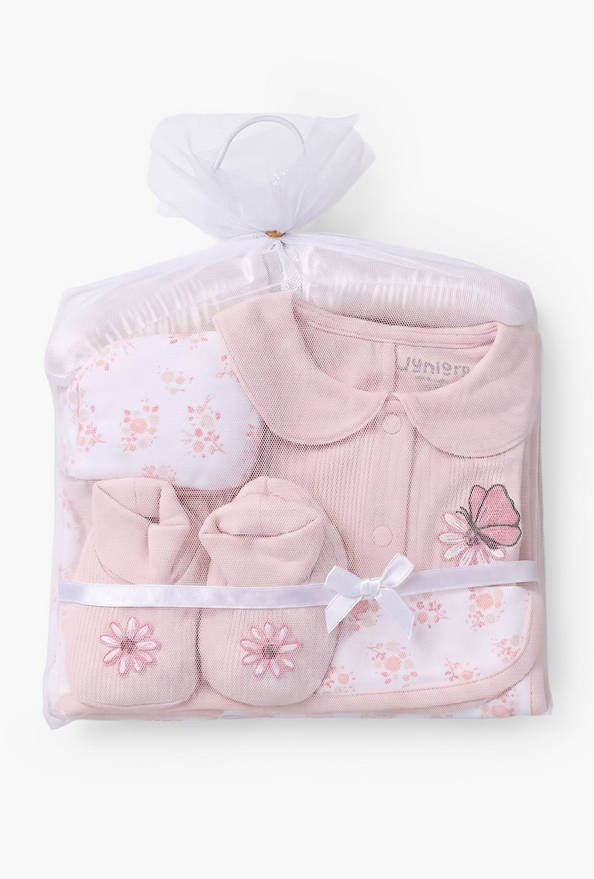 Set of 5 Juniors Clothing Gift Set with Floral Embroidary