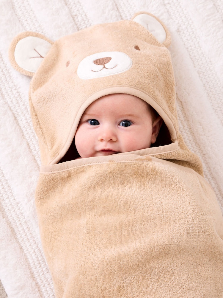 JoJo Maman Bébé Neutral Bear Baby Cuddler Towel