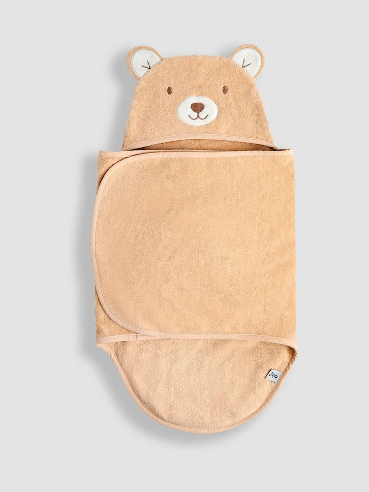 JoJo Maman Bébé Neutral Bear Baby Cuddler Towel