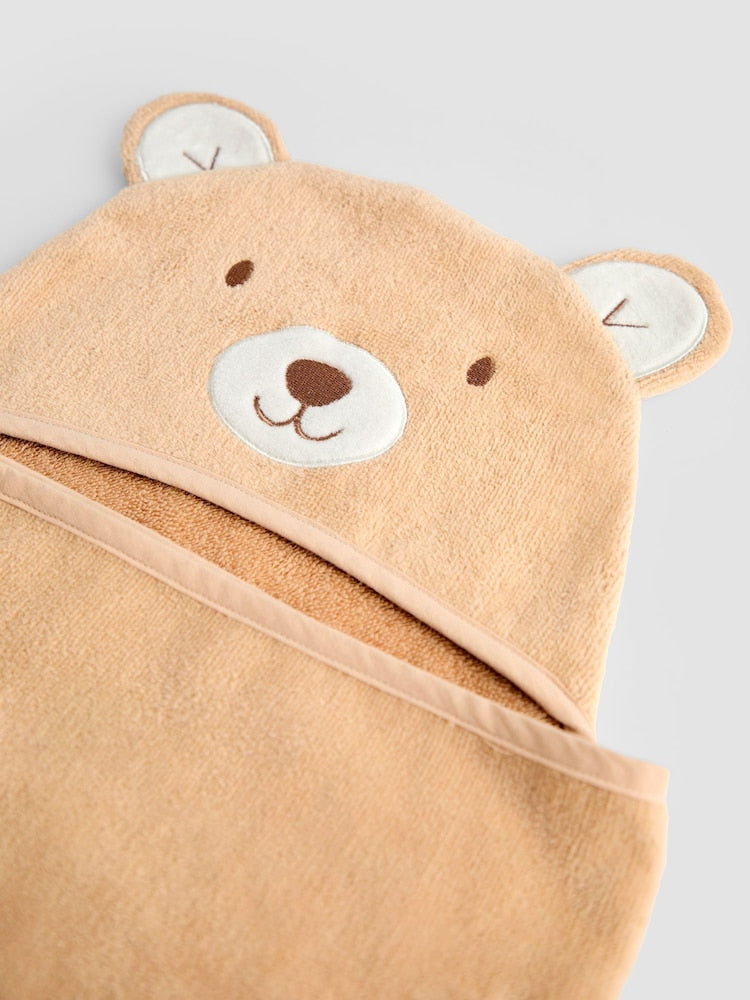 JoJo Maman Bébé Neutral Bear Baby Cuddler Towel