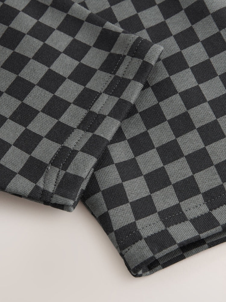 Mono Checkerboard Single Wide Leg Jersey Joggers (3mths-7yrs)
