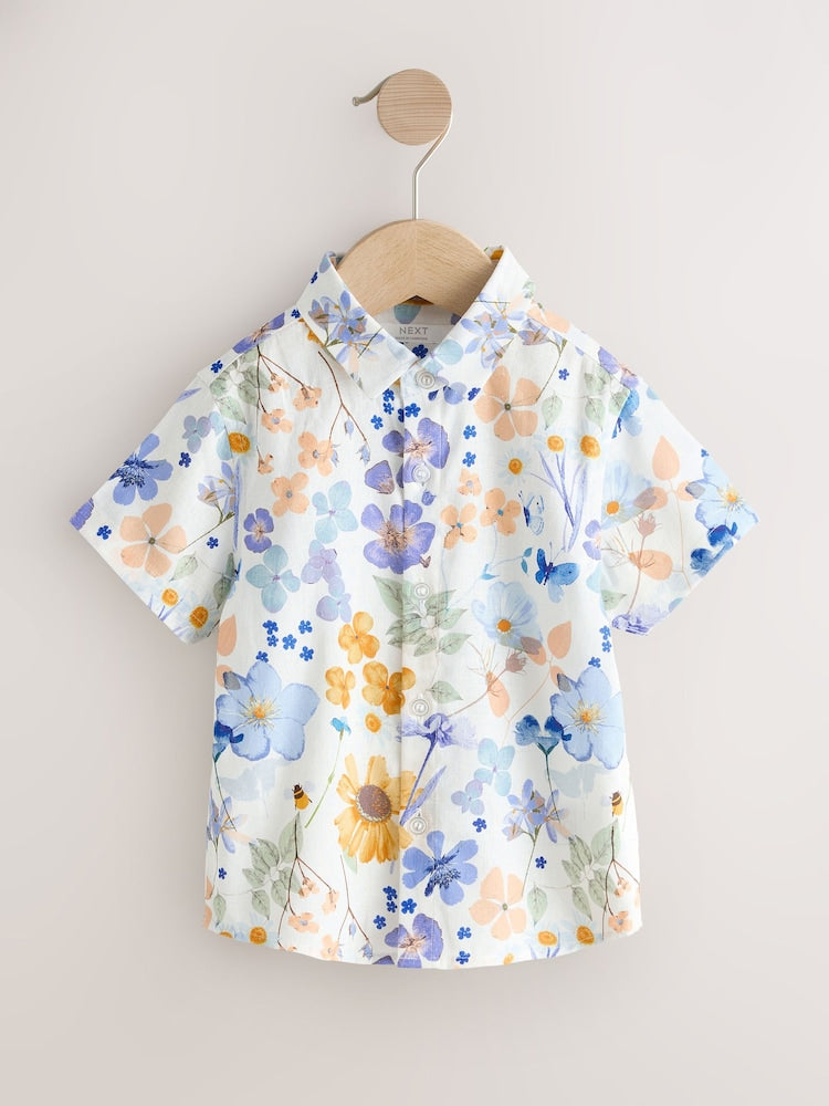 Floral Printed Shirt Short & Braces Set (3mths-9yrs)