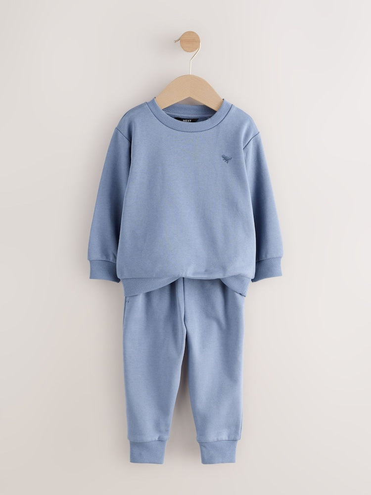 Light Blue Dino Logo Sweatshirt And Joggers Set (3mths-7yrs)