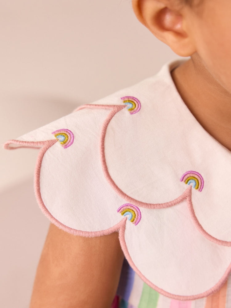 Rainbow Collared Summer Dress (3mths-7yrs)