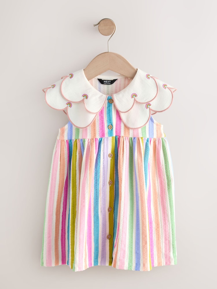 Rainbow Collared Summer Dress (3mths-7yrs)