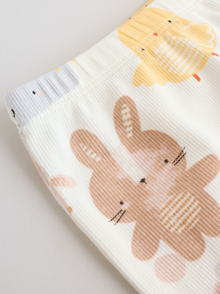 White Bunny Character Print Easter Sweat and Leggings Baby Set (0mths-2yrs)