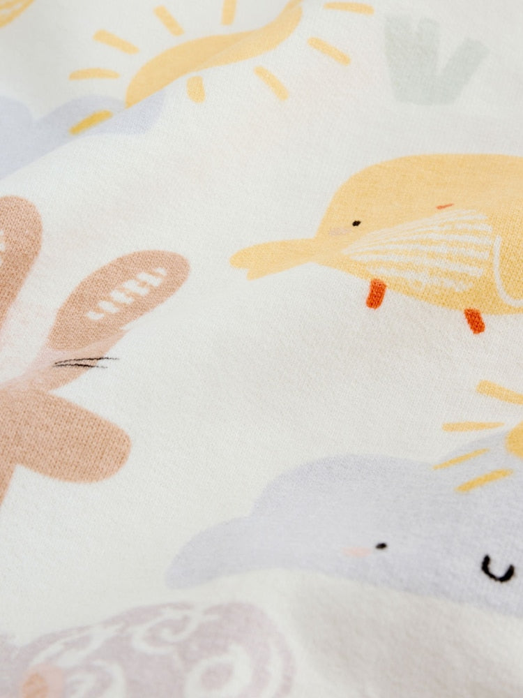 White Bunny Character Print Easter Sweat and Leggings Baby Set (0mths-2yrs)