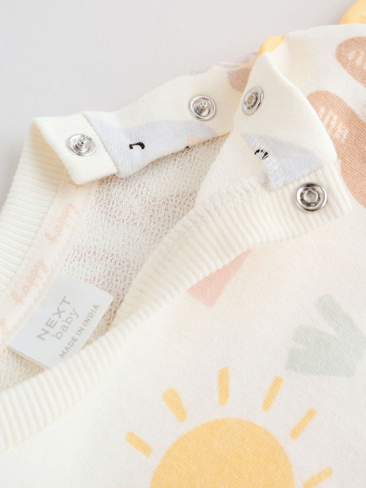 White Bunny Character Print Easter Sweat and Leggings Baby Set (0mths-2yrs)